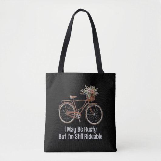 Grappige  fiets tote bag (Voorkant)