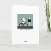 Grappige fiets vakantiekaart feestdagen kaart (Achterkant)