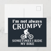 Grappige fietscitaten feestdagenkaart (Voorkant / Achterkant)