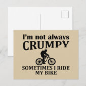 Grappige fietscitaten feestdagenkaart (Voorkant / Achterkant)