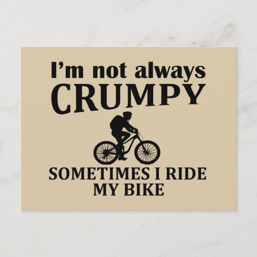 Grappige fietscitaten feestdagenkaart (Voorkant)