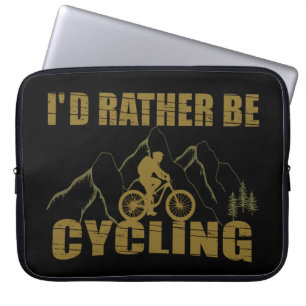 Grappige fietscitaten laptop sleeve