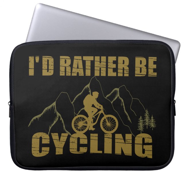 Grappige fietscitaten laptop sleeve (Voorkant)