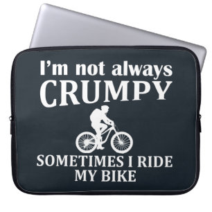 Grappige fietscitaten laptop sleeve