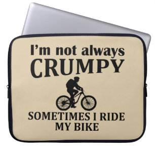 Grappige fietscitaten laptop sleeve