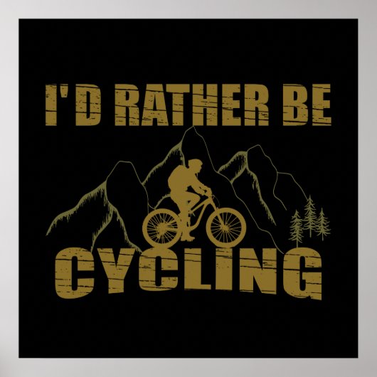 Grappige fietscitaten poster (Voorkant)