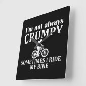 Grappige fietscitaten vierkante klok (Hoek)