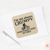 Grappige fietscitaten vierkante sticker (Envelop)