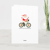Grappige Fietsen Feestdagen Kaart (Achterkant)