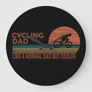 Grappige Fietsende Papa Net Als Een Gewone Vader M Grote Klok