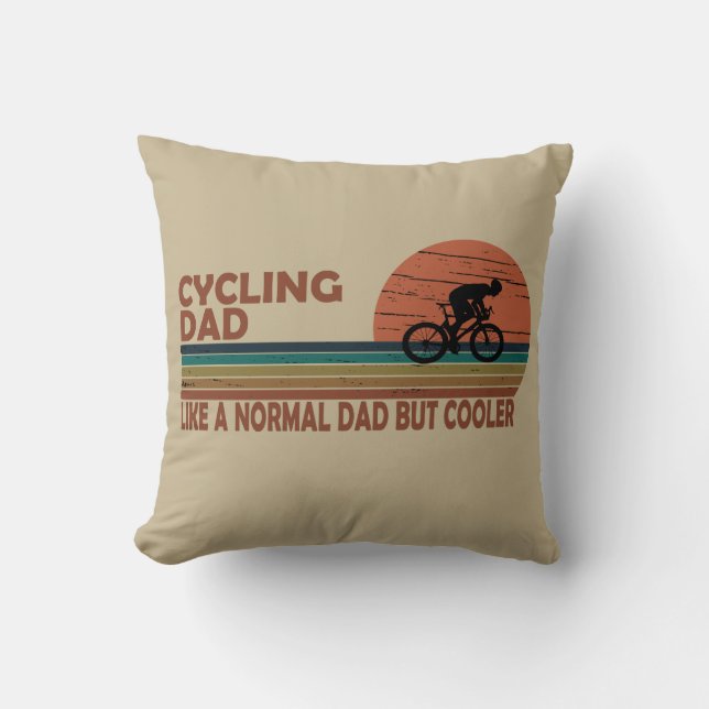 Grappige Fietsende Papa Net Als Een Gewone Vader M Kussen (Voorkant)