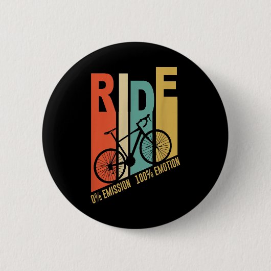 Grappige fietser Fiets Cadeau Milieubescherming Ronde Button 5,7 Cm (Voorkant)
