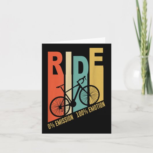 Grappige Fietser Gift Milieubescherming Kaart (Voorkant)