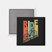 Grappige Fietser Gift Milieubescherming Magneet (Voorkant / Achterkant)
