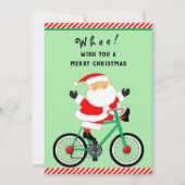 Grappige Fietser Kerstmis Feestdagenkaart (Voorkant)