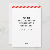 Grappige Fietser Kerstmis Feestdagenkaart (Achterkant)