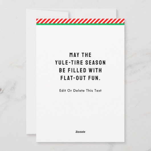 Grappige Fietser Kerstmis Feestdagenkaart (Achterkant)