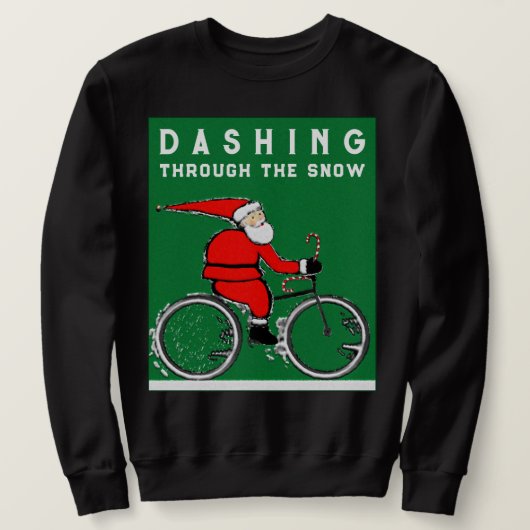 Grappige Fietser Kerstmis Trui (Design voorkant)