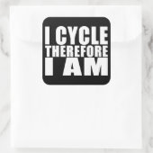 Grappige fietsers citeren grappen: Ik fiets daarom Vierkante Sticker (Tas)