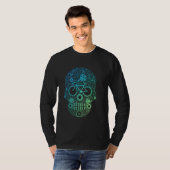 Grappige Fietsliefhebber Fietser Sugar Skull Sp T-shirt (Voorkant volledig)