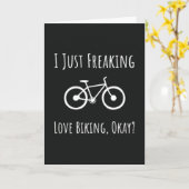 Grappige Fietsliefhebber Kaarten Fietser Fietsen B (Gele Bloem)