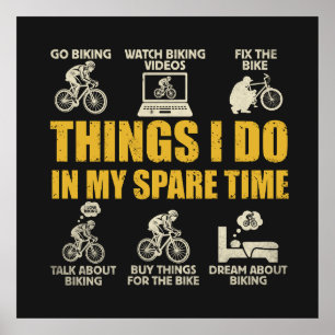 Grappige fietsonderdelen die ik doe in mijn vrije poster