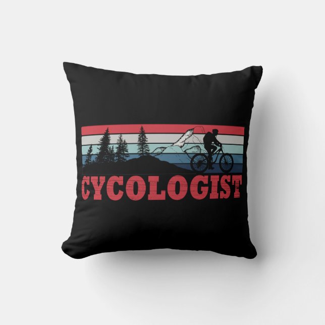 Grappige fietspensioen - Cycologist  Kussen (Voorkant)