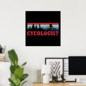 Grappige fietspensioen - Cycologist  Poster (Thuiskantoor)