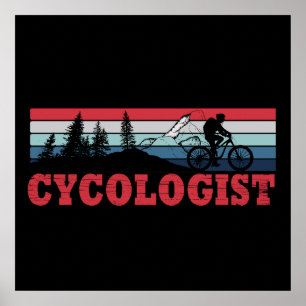 Grappige fietspensioen - Cycologist Poster