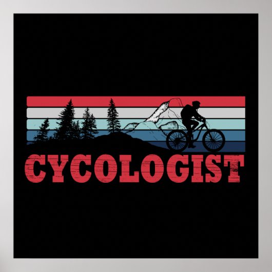 Grappige fietspensioen - Cycologist  Poster (Voorkant)