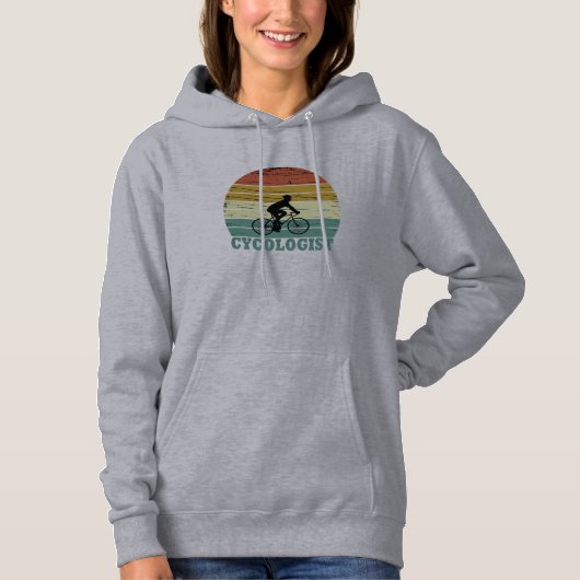 Grappige fietspensioen - Vintage Cycologist Hoodie (Voorkant)