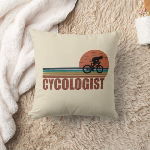 Grappige fietspensioen - Vintage Cycologist Kussen