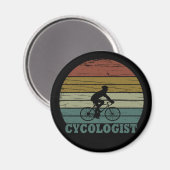Grappige fietspensioen - Vintage Cycologist  Magneet (Voorkant / Achterkant)