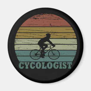 Grappige fietspensioen - Vintage Cycologist Magneet