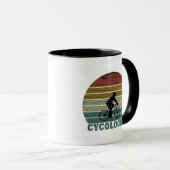Grappige fietspensioen - Vintage Cycologist Mok (Voorkant rechts)