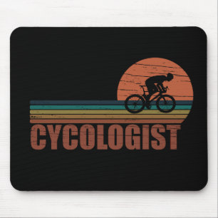 Grappige fietspensioen - Vintage Cycologist  Muismat