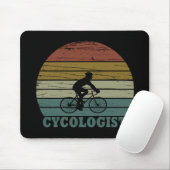 Grappige fietspensioen - Vintage Cycologist Muismat (Met muis)