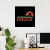 Grappige fietspensioen - Vintage Cycologist Poster (Thuiskantoor)