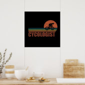 Grappige fietspensioen - Vintage Cycologist Poster (Keuken)