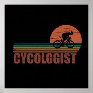 Grappige fietspensioen - Vintage Cycologist Poster