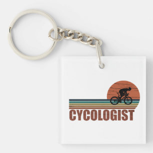Grappige fietspensioen - Vintage Cycologist Sleutelhanger
