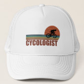 Grappige fietspensioen - Vintage Cycologist Trucker Pet (Voorkant)