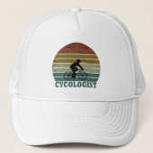 Grappige fietspensioen - Vintage Cycologist  Trucker Pet (Voorkant)