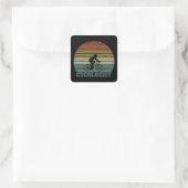 Grappige fietspensioen - Vintage Cycologist Vierkante Sticker (Tas)