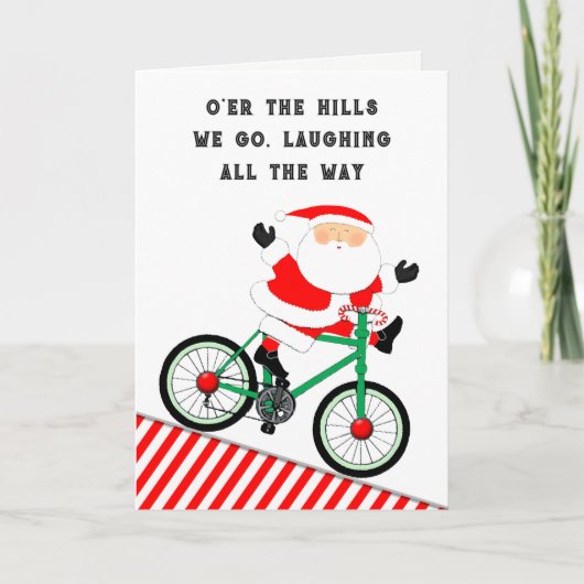 Grappige Fietsritten Feestdagen Kaart (Voorkant)