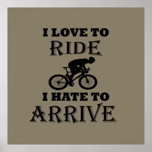 Grappige fietsspreuk poster