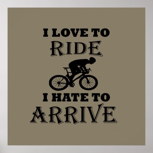 Grappige fietsspreuk poster (Voorkant)