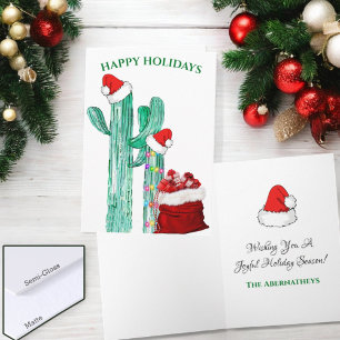 Grappige fijne feestdagen Zuidwest Cactus Maatwerk Kaart