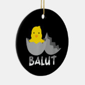 Grappige Filipijnse Balut Keramisch Ornament (Rechts)