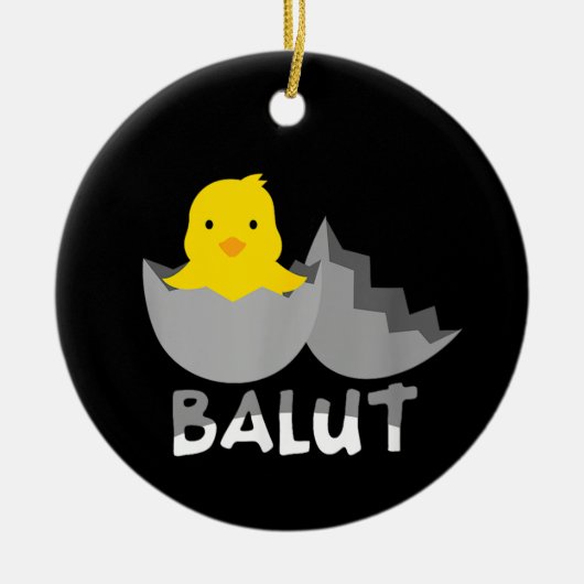 Grappige Filipijnse Balut Keramisch Ornament (Voorkant)